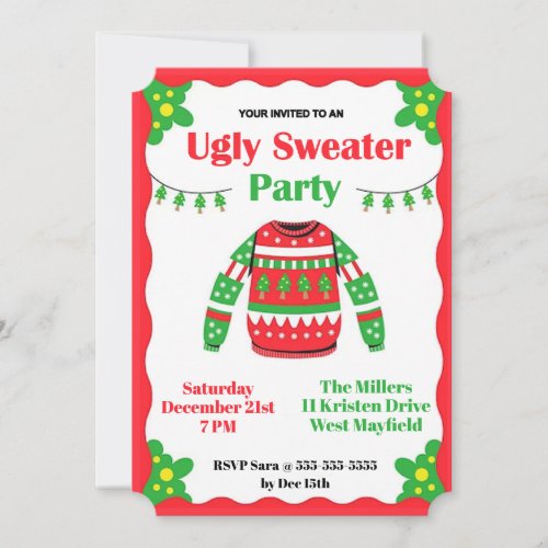 Ugly Sweater Party Invitation