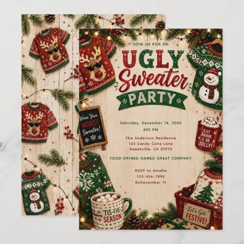 Ugly Sweater Party Invitation