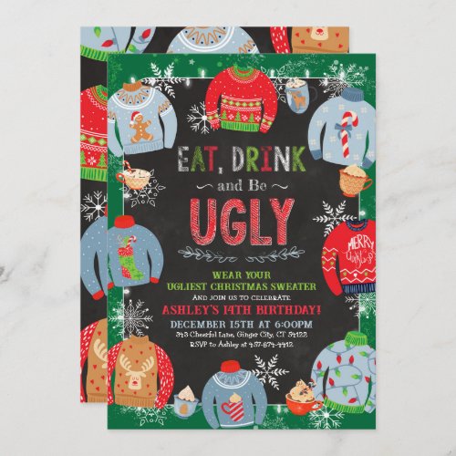 Ugly Sweater Party Invitation _ Birthday Party