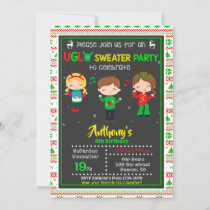 Ugly sweater party invitation Christmas birthday