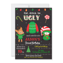 Ugly sweater party invitation Christmas birthday