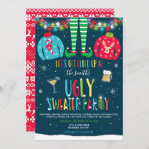 Ugly Sweater Party Invitation Christmas Elfed Up