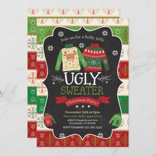 Ugly Sweater Party Invitation _ Christmas Party
