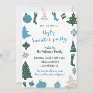 Ugly sweater party invitation modern