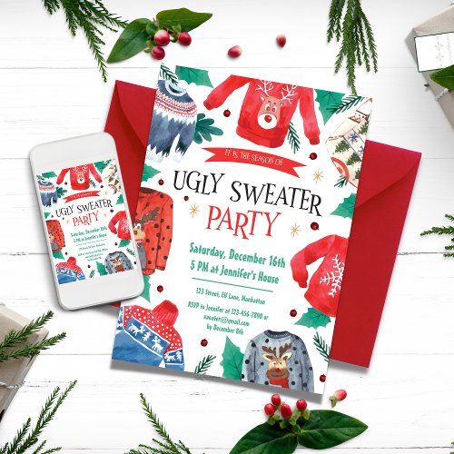 Ugly Sweater Party Invitation Template