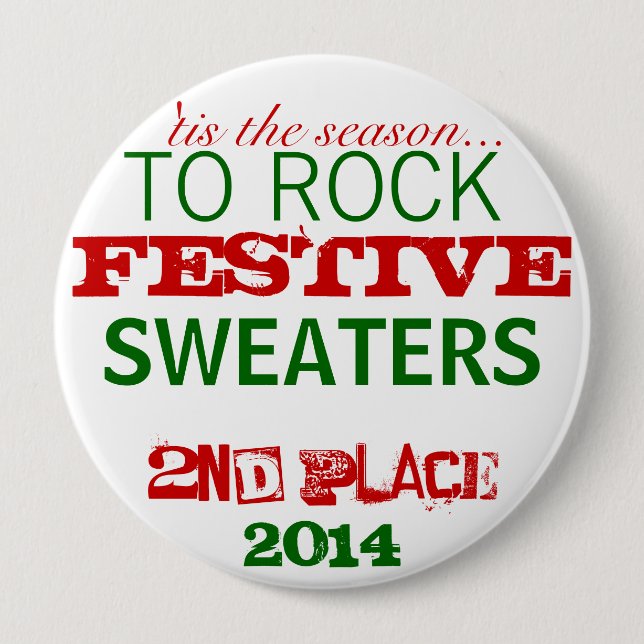Ugly Sweater Prize Button (Front)