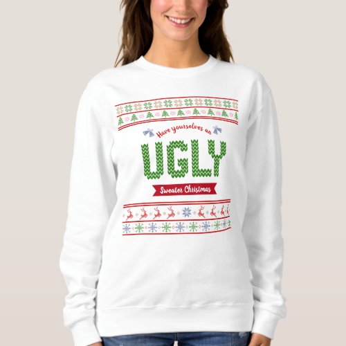 Ugly Sweater Red Green Christmas Tacky Nordic Knit