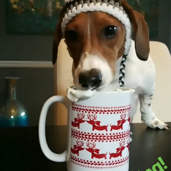 Ugly Sweater Reindeer Dachshund Tea Coffee Mug by Smoothe1 at Zazzle