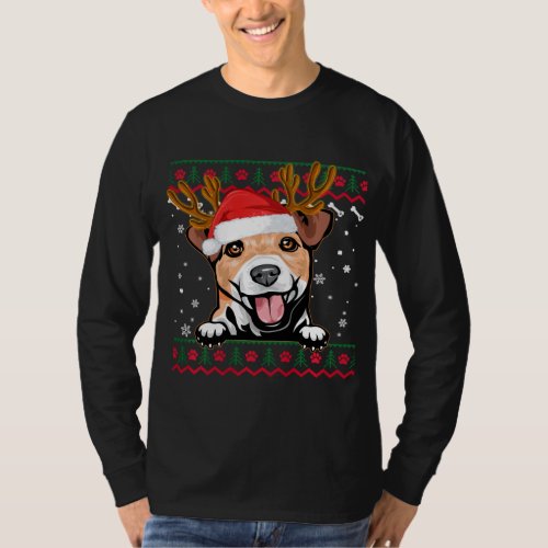 ugly sweater reindeer santa xmas jack russell