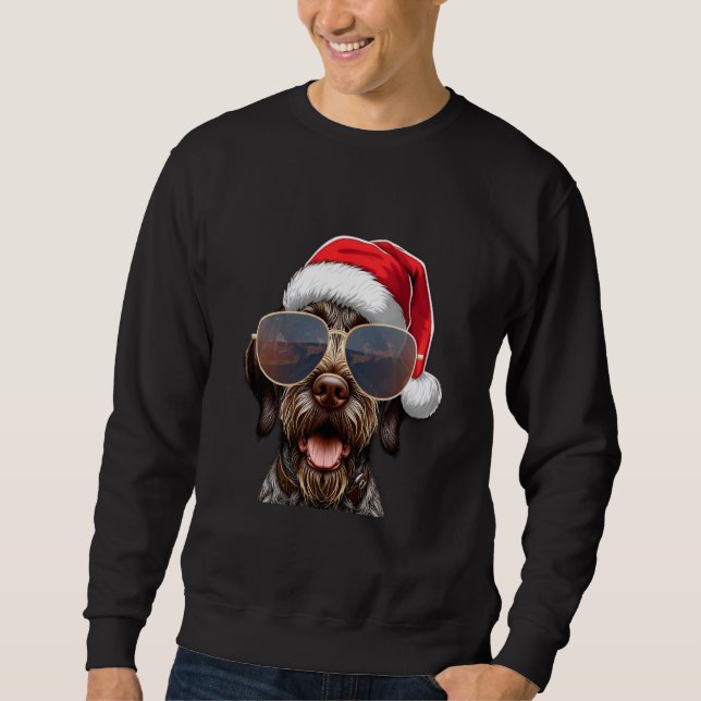 Ugly Sweater Santa German Wirehaired Pointer Dog C (Front)