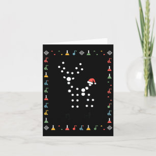 Ugly Sweater Science Christmas Chemistry Teacher M Card