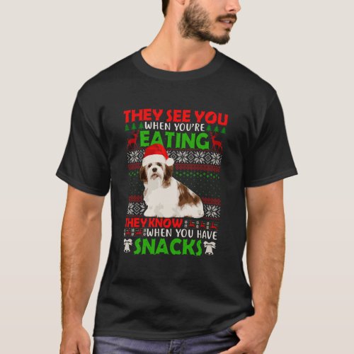 Ugly Sweater Shih Tzu They See You Eating Christma