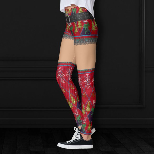 Ugly Sweater Short Skirt Thigh High | Medium Skin Leggings (Creator Uploaded)