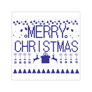 Ugly Sweater style Christmas Self-inking Stamp