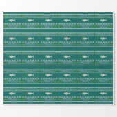 Ugly Sweater Style Great White Shark Christmas Wrapping Paper (Flat)