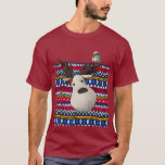 Ugly Sweater T-shirt Reindeer And Bird Funny Party at Zazzle