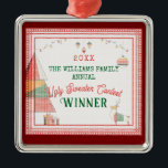Ugly Sweater Ugliest Contest Christmas Holiday Metal Ornament<br><div class="desc">Celebrate the season with this modern and fun holiday design. Create your unique Ugly Sweaters Christmas Party supplies and invite all your friends and family to a Merry and Bright Christmas party. Oh,  what fun! Choose matching items and more design options from my collection.</div>
