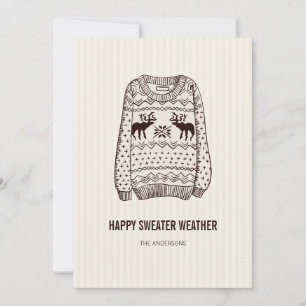 Ugly Sweater Weather Holiday Essentials Card