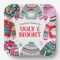 Ugly Sweater with Santa, Reindeer Christmas 