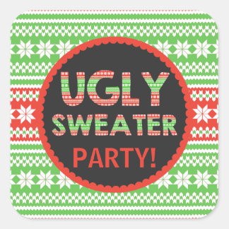 Ugly Christmas Sweater Stickers | Zazzle