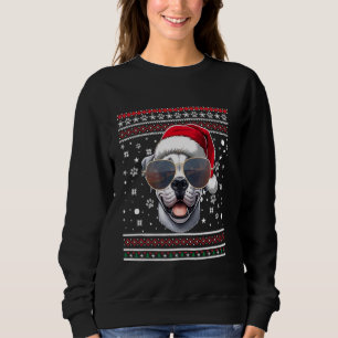 Ugly Sweater X-mas Santa Dogo Argentino Dog Christ