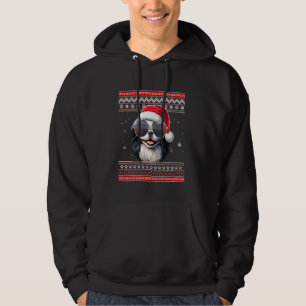 Ugly Sweater X-mas Santa Japanese Chin Dog Christm