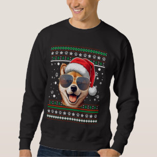 Ugly Sweater X-mas Santa Shiba Inu Dog Christmas