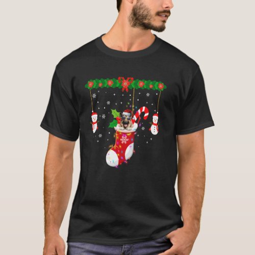 Ugly Sweater Xmas German Shepherd In Socks Christm