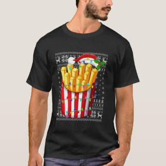 Ugly Sweater Xmas Lights Santa Hat French Fries Ch