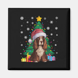Ugly Sweater Xmas Tree Lights Boykin Spaniel Dog S Magnet