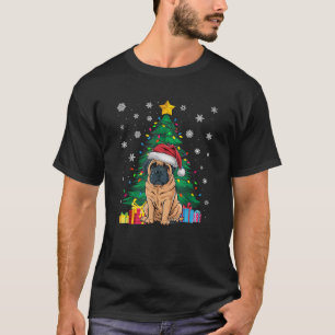 Ugly Sweater Xmas Tree Lights English Mastiff Dog 