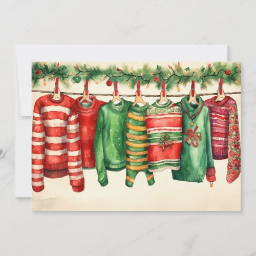 Ugly Sweaters Christmas Charm Collection Holiday Card