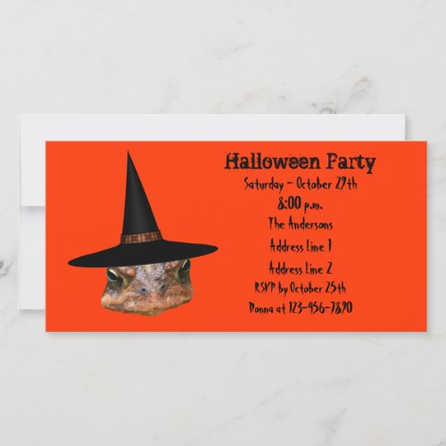 Ugly Toad Face Halloween Party Invite