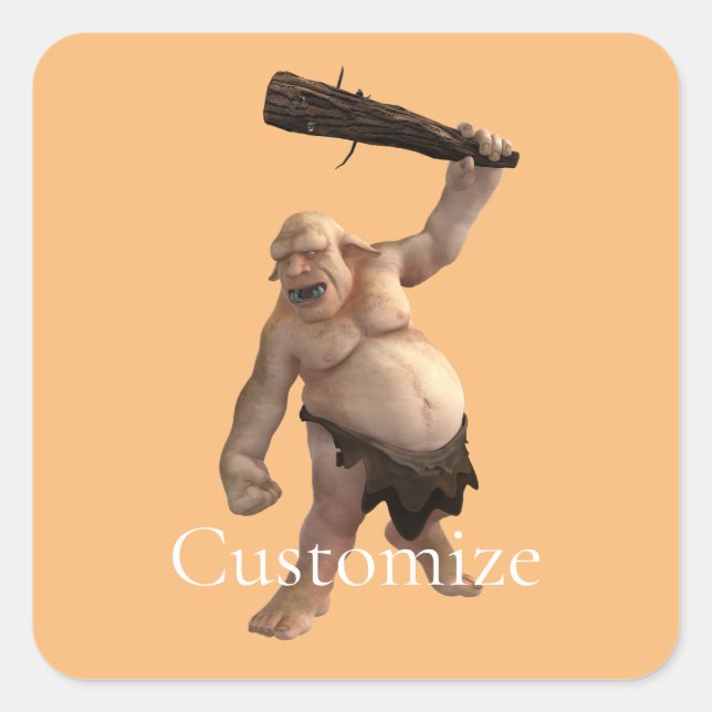 Ugly Troll Thunder_Cove Square Sticker (Front)