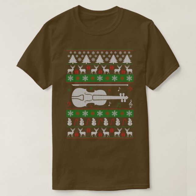 Ugly Violin Christmas Sweater (Design Front)