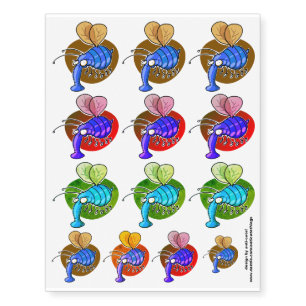 ugly wasp funny bee cartoon temporary tattoos