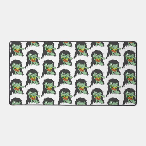 Ugly Witch Halloween Pattern Desk Mat