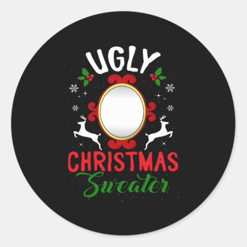 Ugly With Mirror Classic Round Sticker