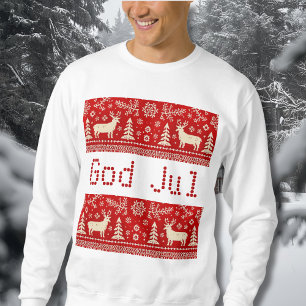 ugly Xmas -kintted look motifs Sweatshirt