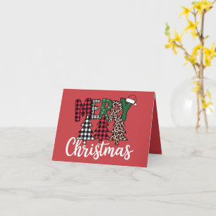 Ugly Xmas Merry and Bright Christmas Tree Santa Card