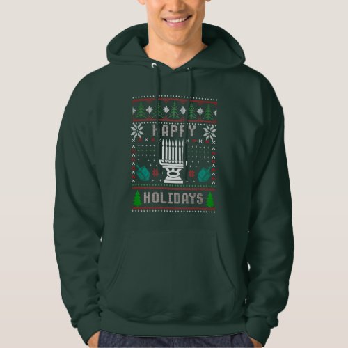 Ugly Xmas Sweater Happy Holidays Dreidels