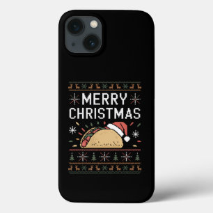 Ugly Xmas Sweater Lights Santa Taco Christmas iPhone 13 Case