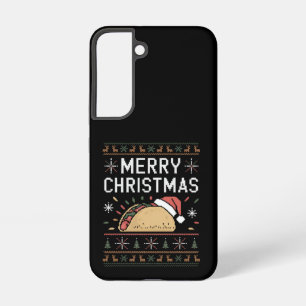 Ugly Xmas Sweater Lights Santa Taco Christmas Samsung Galaxy S22 Case