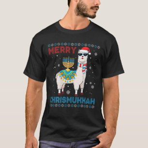Ugly Xmas Sweater Merry Chrismukkah Cute Llama In