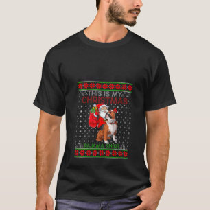 Ugly Xmas Sweater Santa Riding English Bulldog Chr