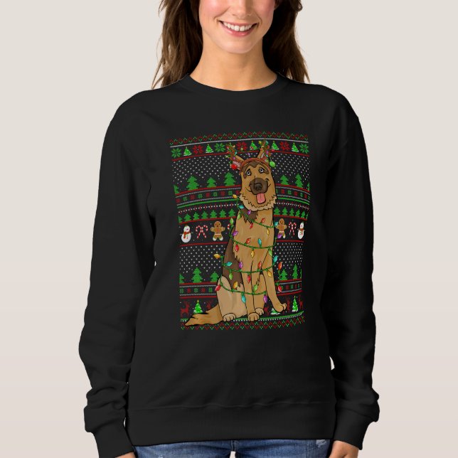 Ugly Xmas Sweater Style  Belgian Malinois Dog Chri (Front)