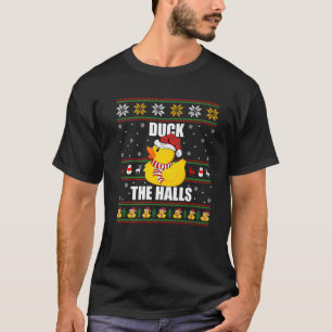 Ugly Xmas Sweater Style Funny Rubber Duck Christma