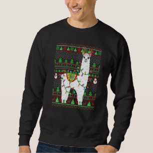 Ugly Xmas Sweater Style Lighting Alpaca Christmas 