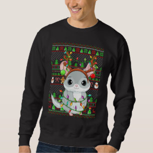 Ugly Xmas Sweater Style Lighting Chinchilla Christ