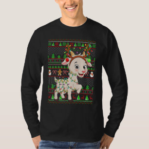 Ugly Xmas Sweater Style Lighting Goat Christmas